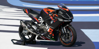 An Aprilia RS 457 fitted with Aprilia's race kit. Photo courtesy Aprilia.