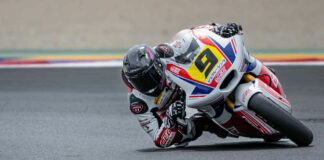 Moto2 European Championship rider Charles Aubrie (9) will join a deep Pro Superbike field at CTMP, making his Bridgestone CSBK debut as a wildcard in round five. Photo courtesy CSBK and Charles Aubrie via Anthony Ahunon Munoz.