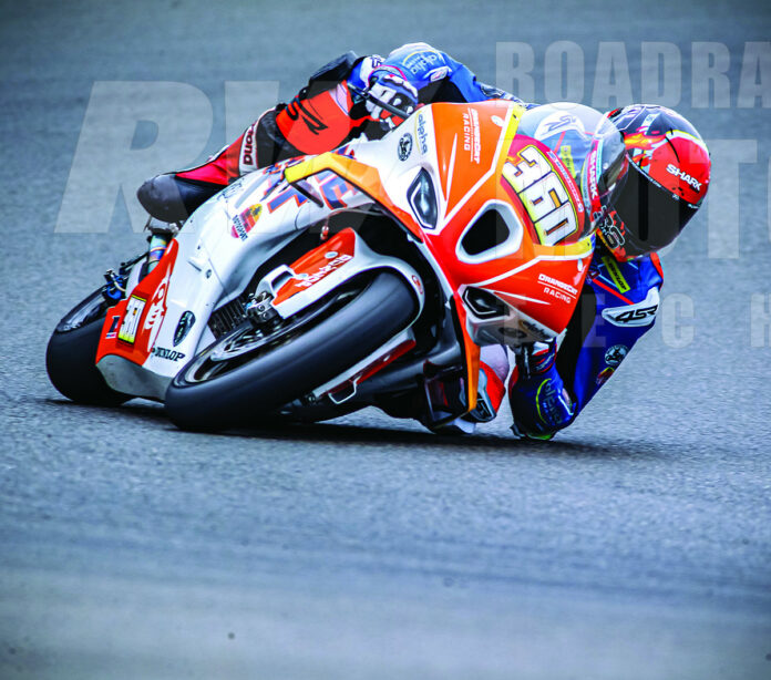 Jayson Uribe on the OrangeCat Racing Alpha BMW M 1000 RR he races in MotoAmerica Stock 1000 and Superbike Cup. "I always feel like the bike has more in it that I need to bring out in my riding." Fatal Visualz photo.