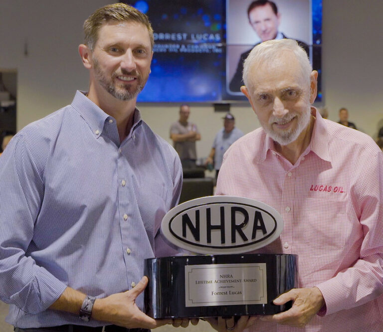 Lucas Oil Founder Forrest Lucas Given NHRA Lifetime Achievement Award