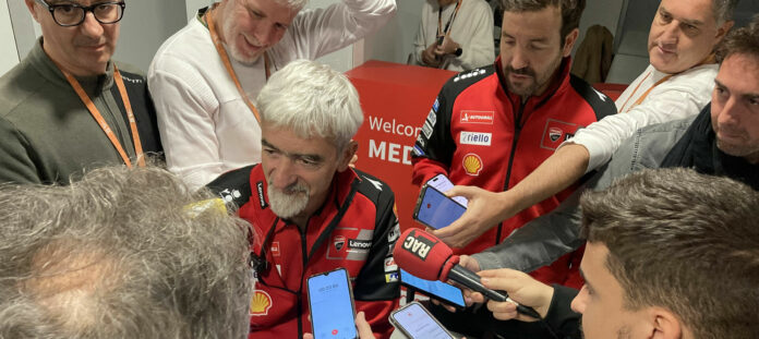Luigi "Gigi" Dall'Igna in the media center at Circuit de Barcelona - Catalunya prior to the 2024 post-season test. Photo by Michael Gougis.
