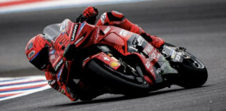 Marc Marquez fastest at COTA this Friday. Photo courtesy Lenovo Ducati Team.