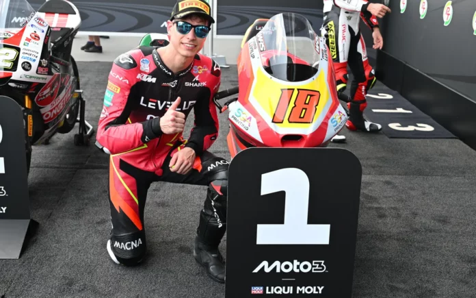 Bertelle on pole in Thailand. Photo courtesy Dorna.