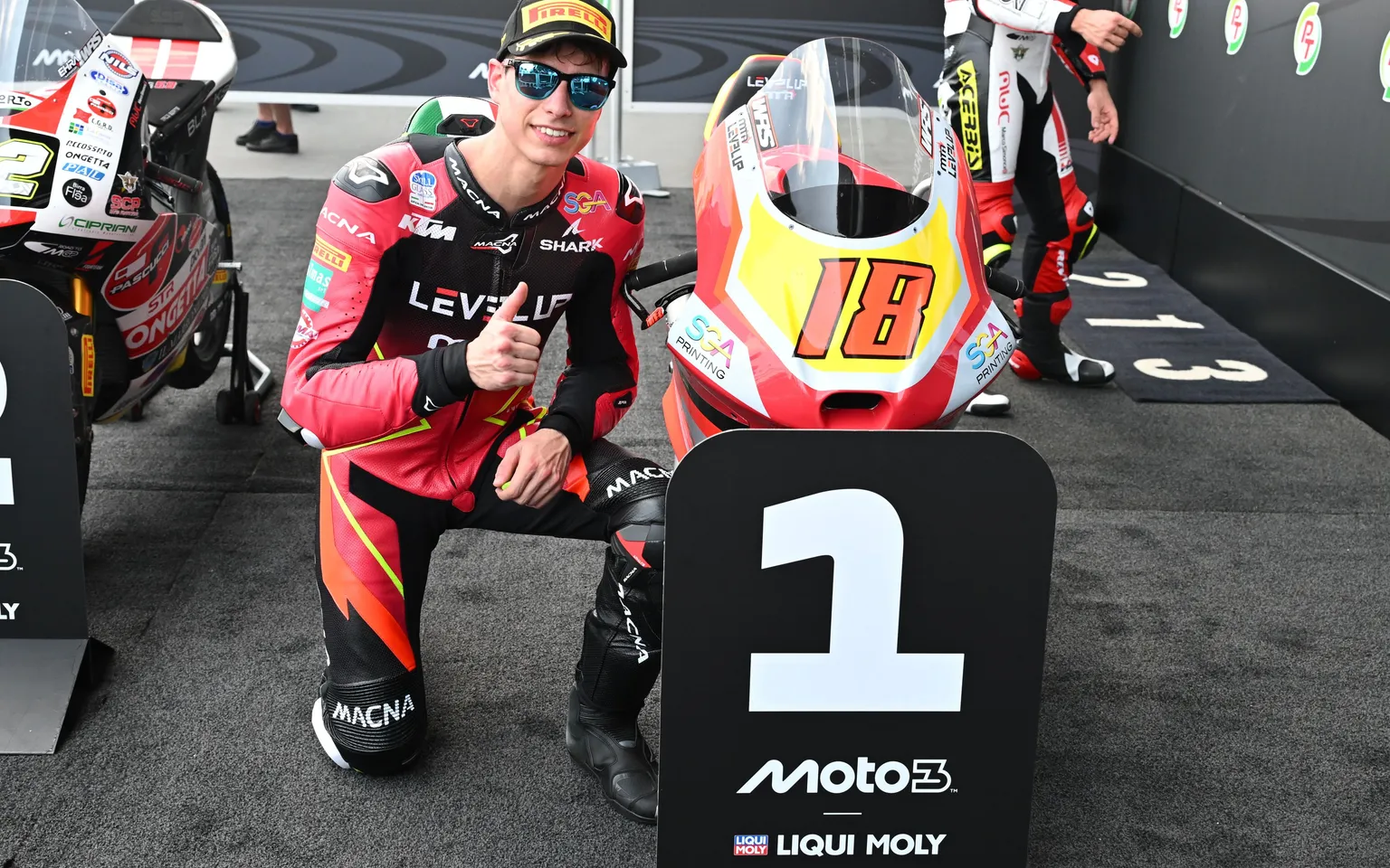 Bertelle on pole in Thailand. Photo courtesy Dorna.