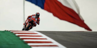 Marc Marquez heads FP2 in Texas. Photo courtesy Ducati Corse Team.