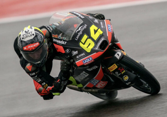 David Muñoz earned pole position in Texas. Photo courtesy Dynavolt Intact GP Team. .