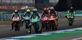 Moto3 race. Photo courtesy Dorna.