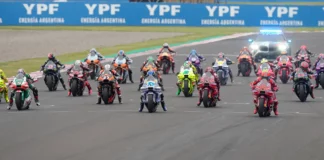 MotoGP Race start. Photo courtesy Dorna.
