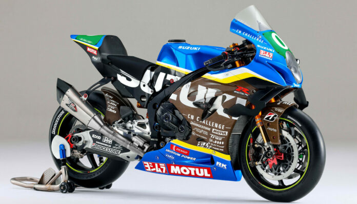 The 2025 Team Suzuki CN Challenge GSX-R1000R racebike. Photo courtesy Suzuki.