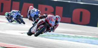 Bo Bendsneyder (11), Can Oncu (61) and Stefano Manzi (62) during Race 1 At Assen. Photo courtesy Dorna.