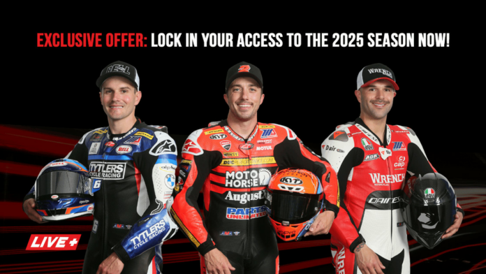 From left to right, Cameron Beaubier, Josh Herrin and Bobby Fong. Photo courtesy MotoAmerica.