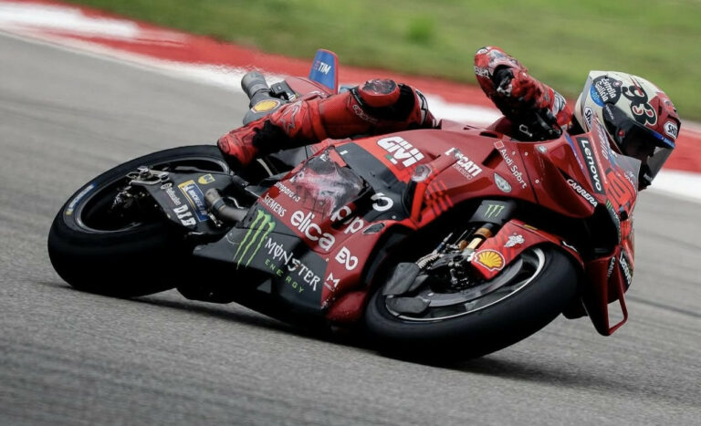 Marc Marquez fastest this morning aboard his Ducati Desmosedici GP25 in Qatar. Photo courtesy Ducati Corse.