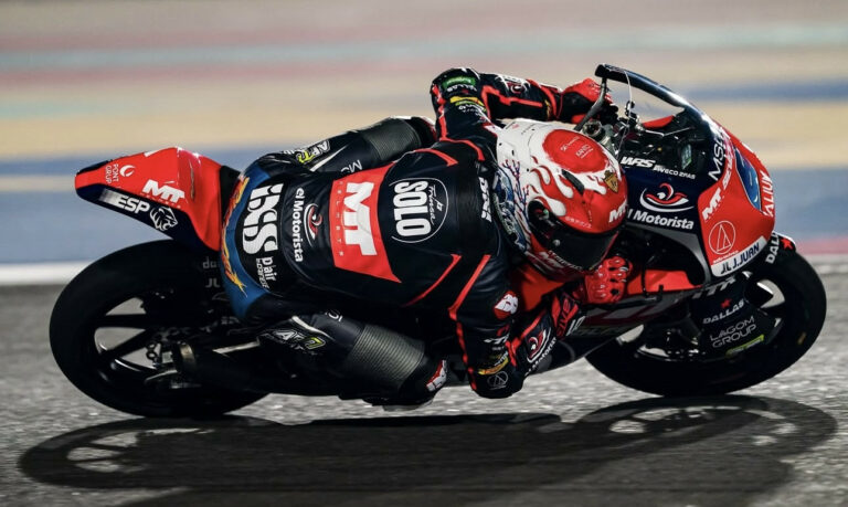 Ryusei Yamanaka in action at Doha during practice. Photo courtesy MT Helmets MSI Team.