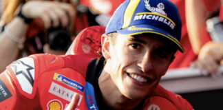 Marc Marquez in Parc fermé after the Tissot Sprint race. Photo courtesy Dorna.