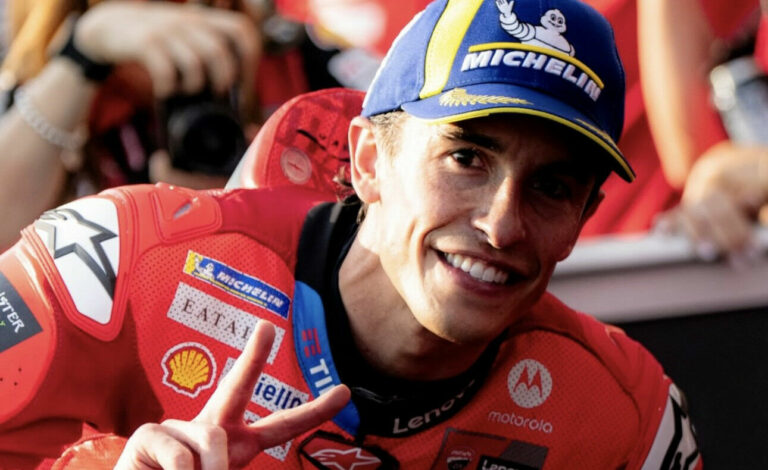 Marc Marquez in Parc fermé after the Tissot Sprint race. Photo courtesy Dorna.