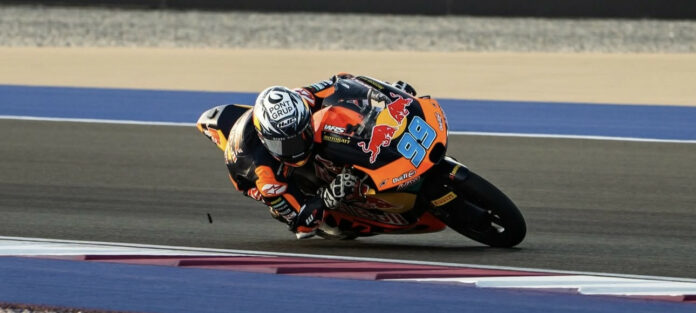 Jose Antonio Rueda during the race in Qatar. Photo courtesy Red Bull KTM Ajo Team.