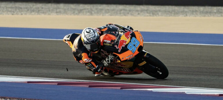 Jose Antonio Rueda during the race in Qatar. Photo courtesy Red Bull KTM Ajo Team.