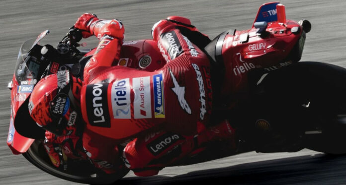 Marc Marquez at Jerez during practice session. Photo courtesy Ducati Team.