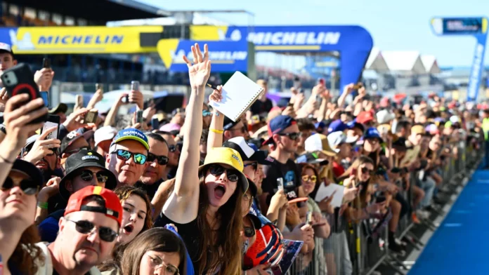 Crowd at Circuit Bugatti in Le Mans, France. Photo courtesy MotoGP.com.