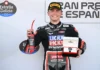 Manuel Gonzalez in parc fermé after taking pole position. Photo courtesy Dorna.