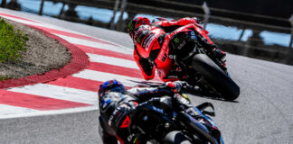 Nicolo Bulega and Toprak Razgatlioglu at Portima, Portugal. Photo courtesy Dorna.