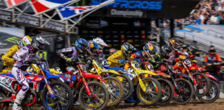 MetLife Stadium hosted its seventh Monster Energy AMA Supercross and delivered excellent weather. Chase Sexton earned another win to tighten up the points chase. The series remains in the Northeast for one more round before heading west for the final two stops. Photo courtesy Feld Motor Sports.
