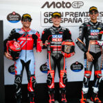 Podium picture, from left to right, Arenas, Gonzalez and Agius. Photo courtesy Pirelli Moto.