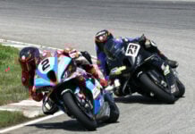 Setting the outright pace at Shannonville’s Canadian season opener were the BMWs of No. 2 Samuel Guerin and No. 23 Alex Dumas – both won races. Photo by Colin Fraser.