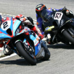 Setting the outright pace at Shannonville’s Canadian season opener were the BMWs of No. 2 Samuel Guerin and No. 23 Alex Dumas – both won races. Photo by Colin Fraser.