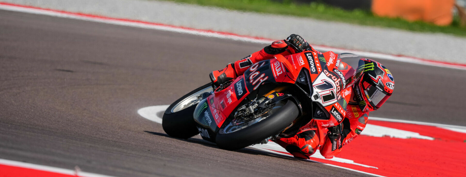 Nicolo Bulega was fastest this morning at Cremona. Photo courtesy Dorna.