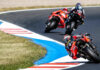 Petrucci, Razgatlioglu and Bulega during Superpole race. Photo courtesy Dorna.