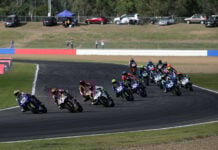 The SW-Motech Superbike pack in race one. Photo courtesy RbMotoLens
