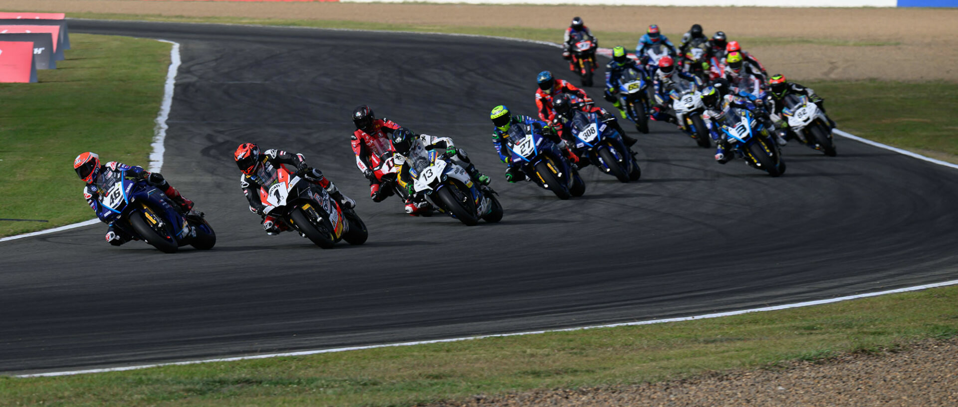 The SW-Motech Superbike pack in race one. Photo courtesy RbMotoLens