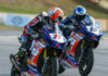 Teammates Owen Williams (13) and Torin Collins (71) at Road Atlanta. Photo courtesy Brian J Nelson.