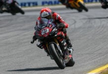 Cory Ventura on his PS2 Racing Aprilia RSV4 1100 at Road Atlanta. Photo courtesy Brian J Nelson
