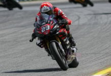 Cory Ventura on his PS2 Racing Aprilia RSV4 1100 at Road Atlanta. Photo courtesy Brian J Nelson