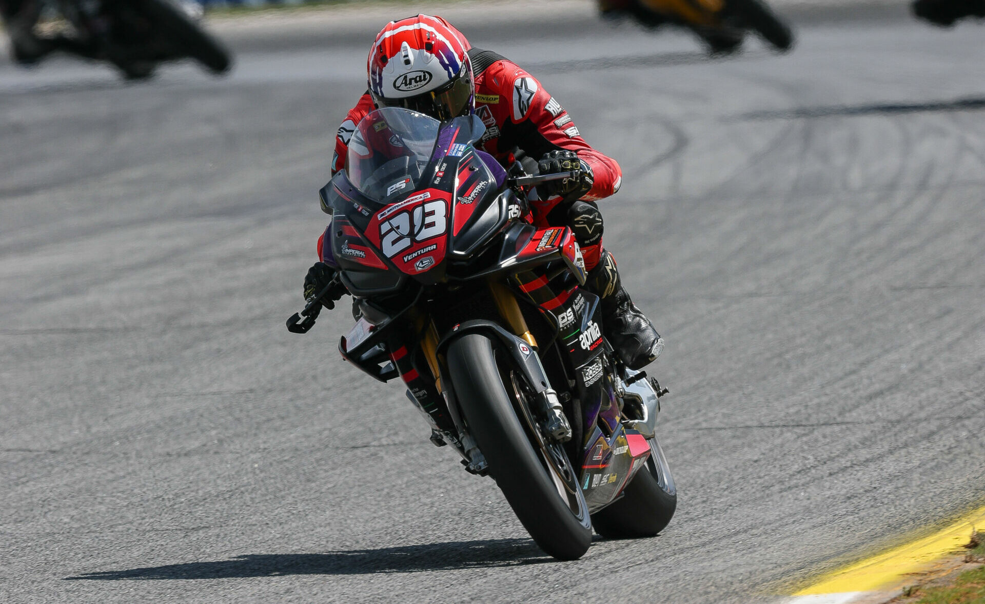 Cory Ventura on his PS2 Racing Aprilia RSV4 1100 at Road Atlanta. Photo courtesy Brian J Nelson