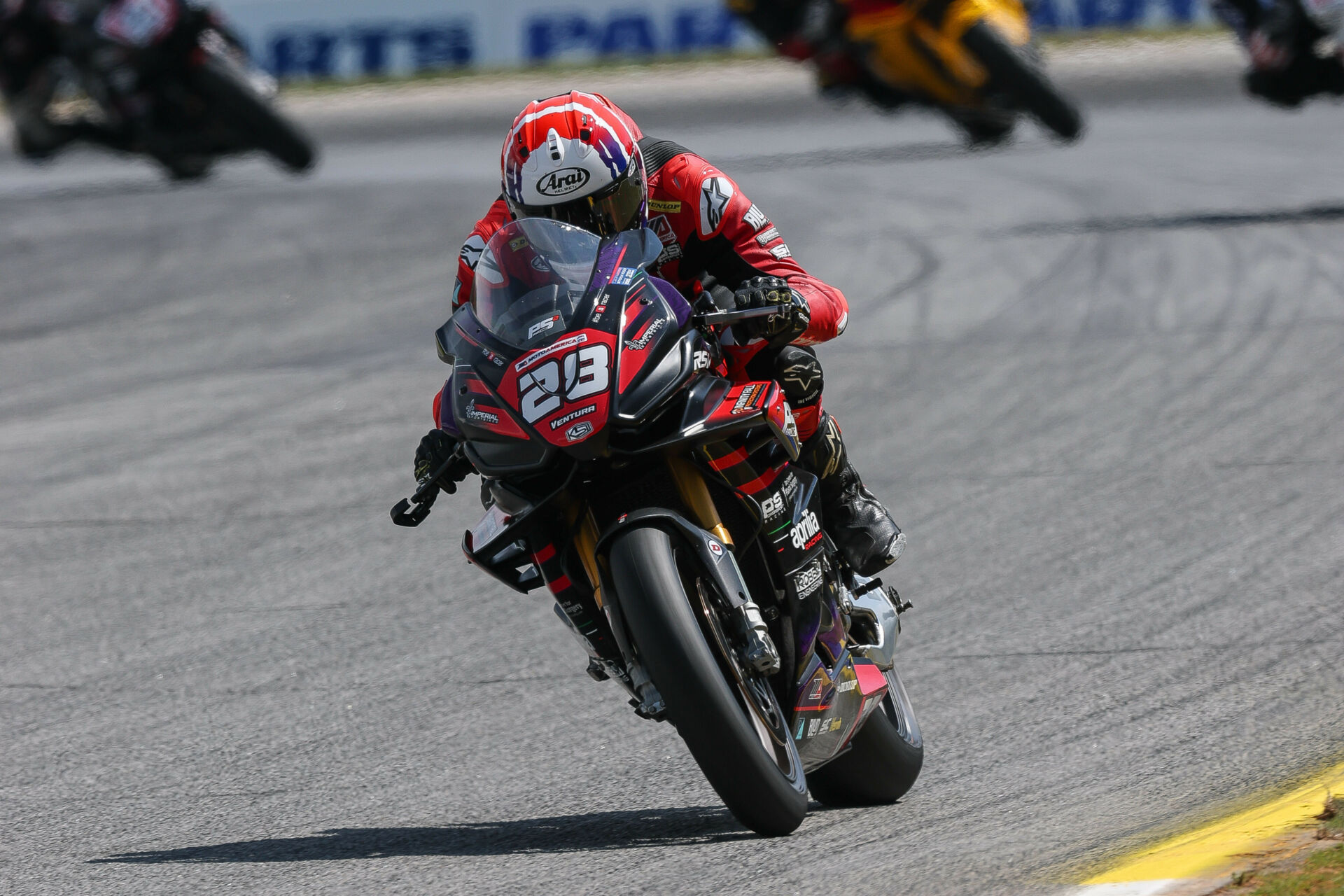 Cory Ventura on his PS2 Racing Aprilia RSV4 1100 at Road Atlanta. Photo courtesy Brian J Nelson