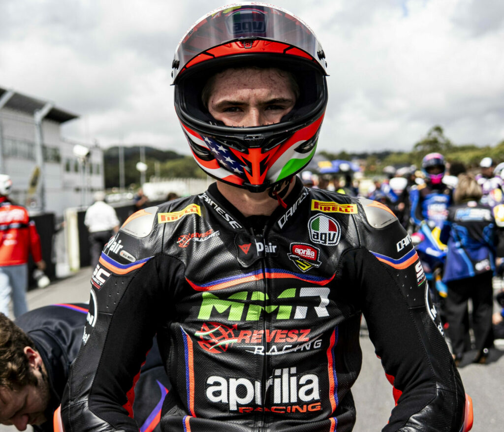 Rossi Moor on the grid before the race in Estoril, Portugal. Photo courtesy Rossi Attila Moor in Estoril, Portugal. Photo courtesy Revesz Racing NGRT. 