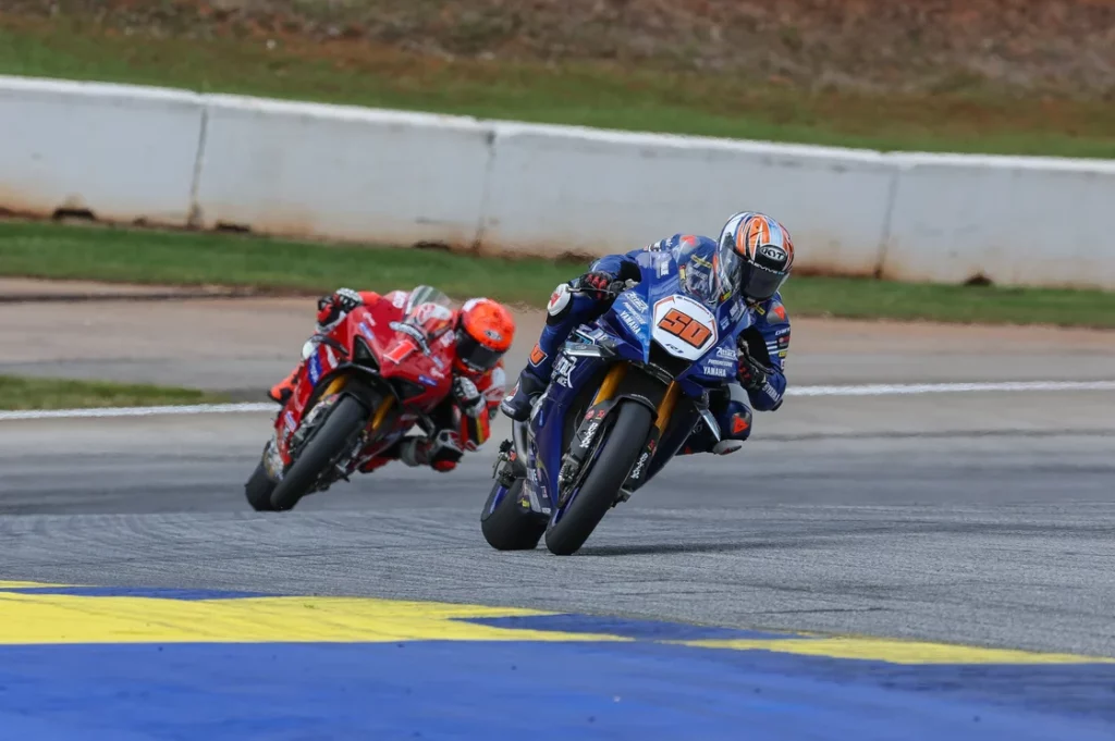 Bobby Fong (50) got the best of Josh Herrin (1) for second place on Sunday. Photo by Brian J. Nelson