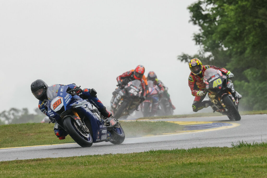 Bobby Fong during wet Race 1 at Road Atlanta. Photo courtesy Andrea Wilson. 