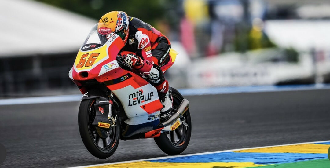 Joel Kelso was fastest this morning during FP2 and broke lap record in France. Photo courtesy LevelUp MTA Team.