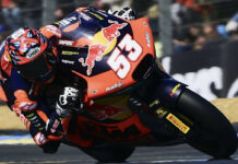 Deniz Öncü fastest this morning during FP2 in France. Photo courtesy Red Bull KTM Ajo Team.