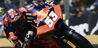 Deniz Öncü fastest this morning during FP2 in France. Photo courtesy Red Bull KTM Ajo Team.