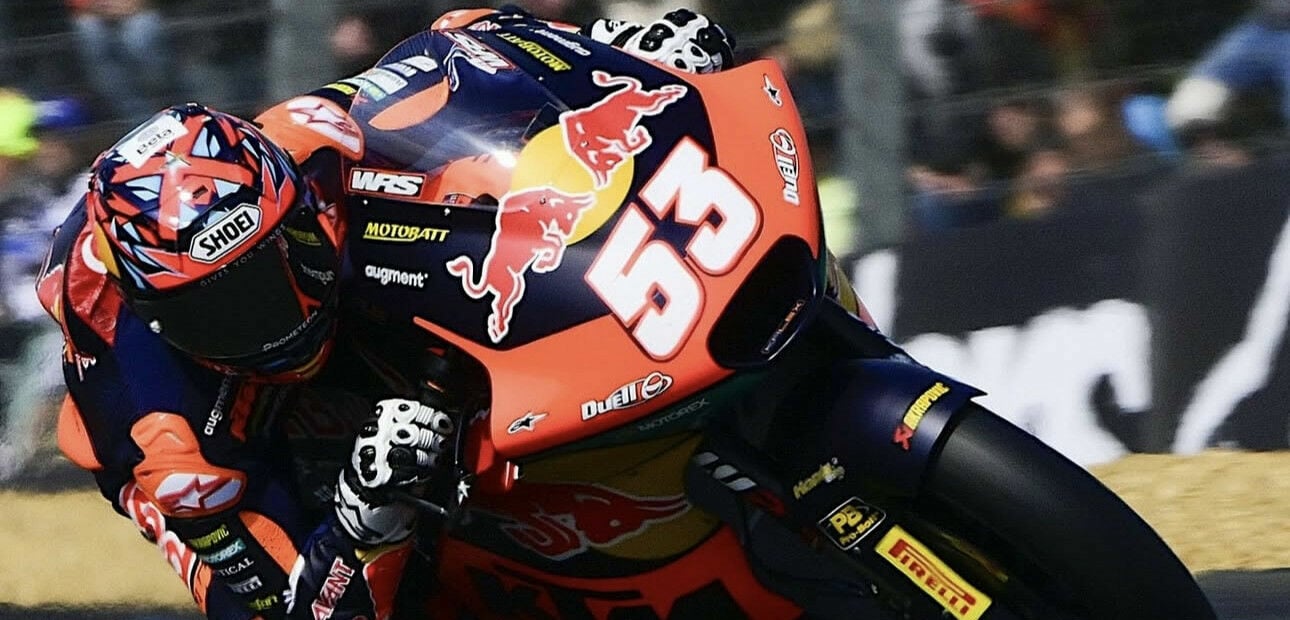 Deniz Öncü fastest this morning during FP2 in France. Photo courtesy Red Bull KTM Ajo Team.