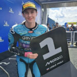 Maximo Quiles in the parc fermé after taking pole position at Le Mans. Photo courtesy Aspar Team.