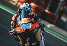Jose Antonio Rueda was fastest this morning in England. Photo courtesy RedBull KTM Team.