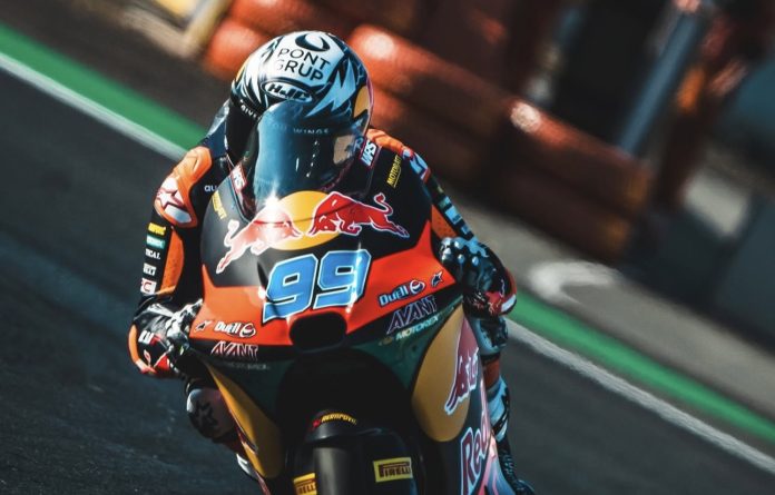 Jose Antonio Rueda was fastest this morning in England. Photo courtesy RedBull KTM Team.