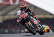 Manuel Gonzalez during Moto2 race at Le Mans, two weeks ago. Photo courtesy Intact GP.