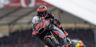 Manuel Gonzalez during Moto2 race at Le Mans, two weeks ago. Photo courtesy Intact GP.